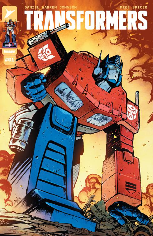 This image is the cover for the book TRANSFORMERS #1, TRANSFORMERS