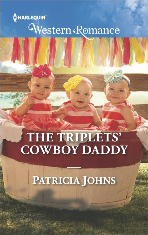 This image is the cover for the book Triplets' Cowboy Daddy, Hope, Montana