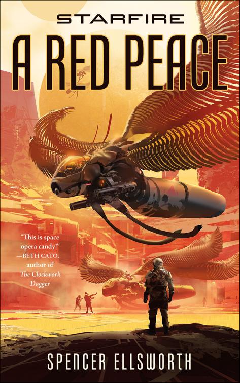 This image is the cover for the book Starfire: A Red Peace, The Starfire Trilogy