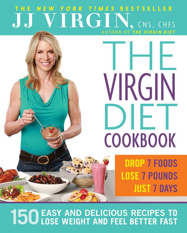 This image is the cover for the book Virgin Diet Cookbook
