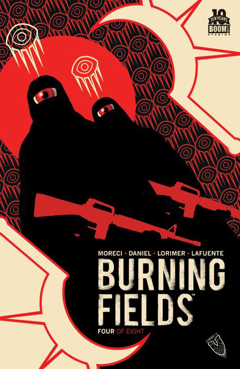This image is the cover for the book Burning Fields #4, Burning Fields