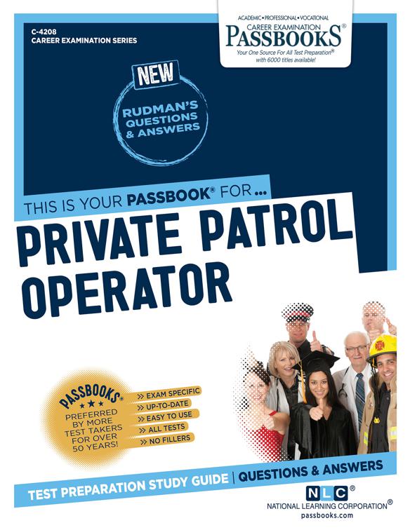 Private Patrol Operator, Career Examination Series