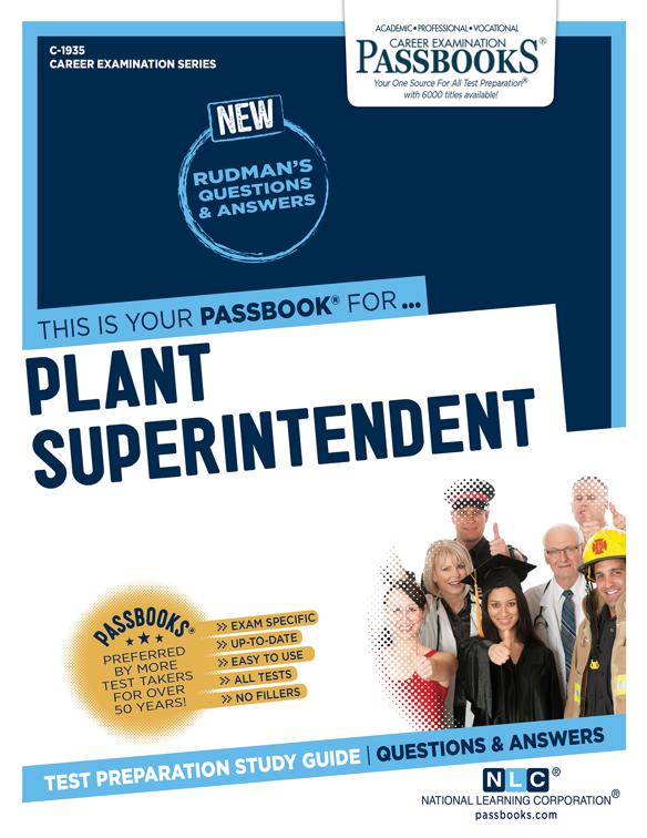 Plant Superintendent, Career Examination Series