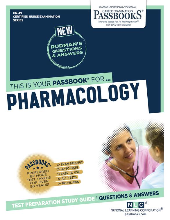 This image is the cover for the book PHARMACOLOGY, Certified Nurse Examination Series