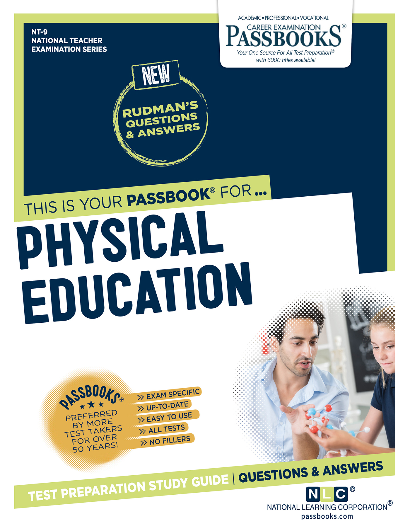 This image is the cover for the book PHYSICAL EDUCATION, National Teacher Examination Series (NTE)