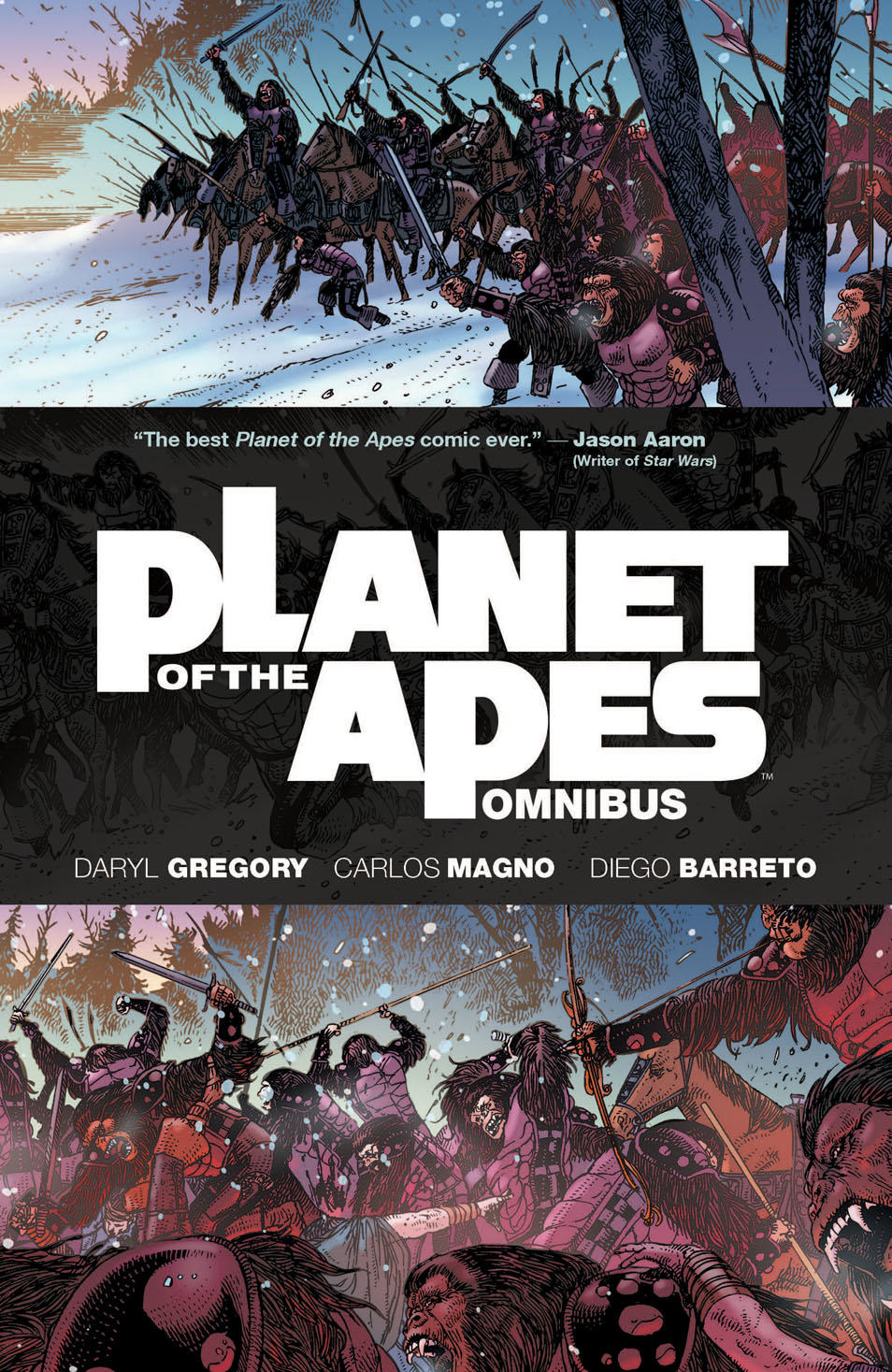 This image is the cover for the book Planet of the Apes Omnibus, Planet of the Apes