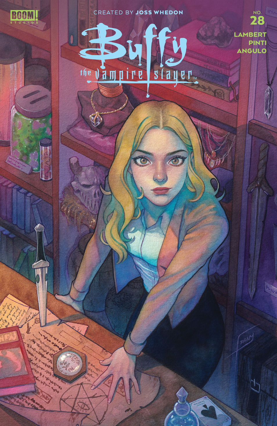 This image is the cover for the book Buffy the Vampire Slayer #28, Buffy the Vampire Slayer
