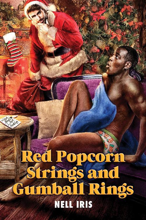 This image is the cover for the book Red Popcorn Strings and Gumball Rings, 2017 Advent Calendar - Stocking Stuffers