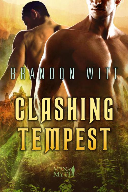 This image is the cover for the book Clashing Tempest, Men of Myth