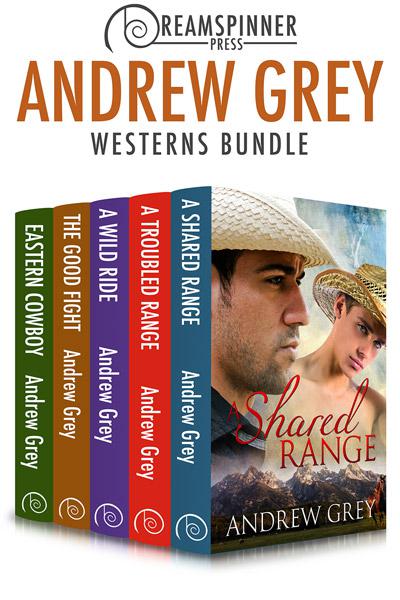 This image is the cover for the book Andrew Grey's Westerns, Dreamspinner Press Bundles