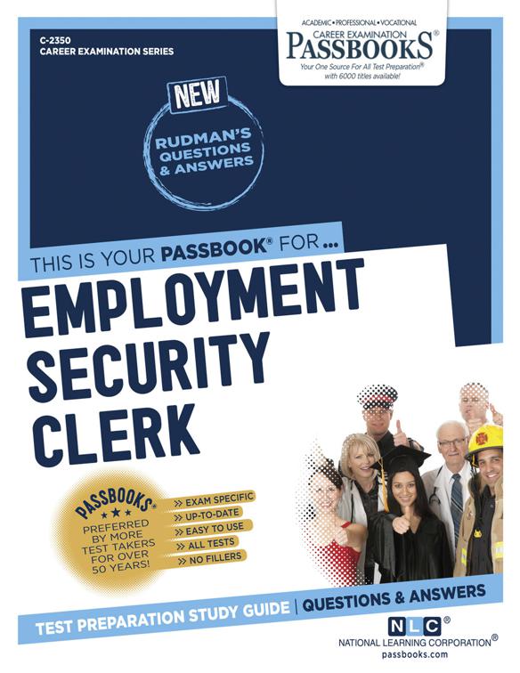 This image is the cover for the book Employment Security Clerk, Career Examination Series