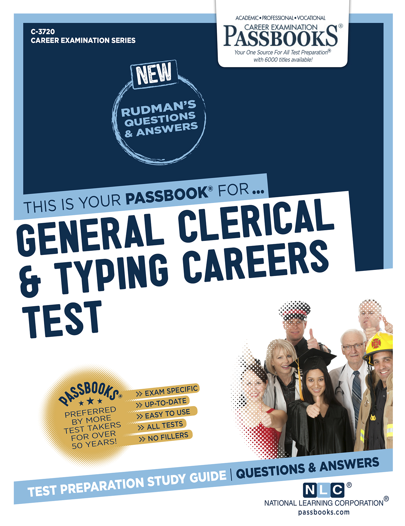 This image is the cover for the book General Clerical & Typing Careers Test, Career Examination Series