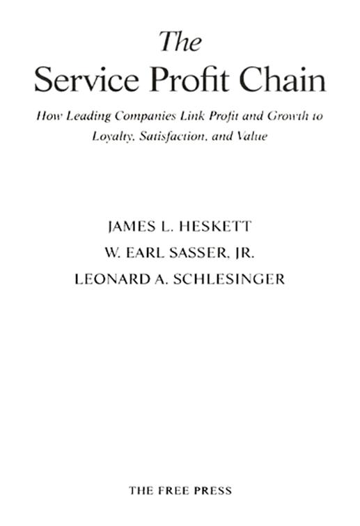 This image is the cover for the book Service Profit Chain