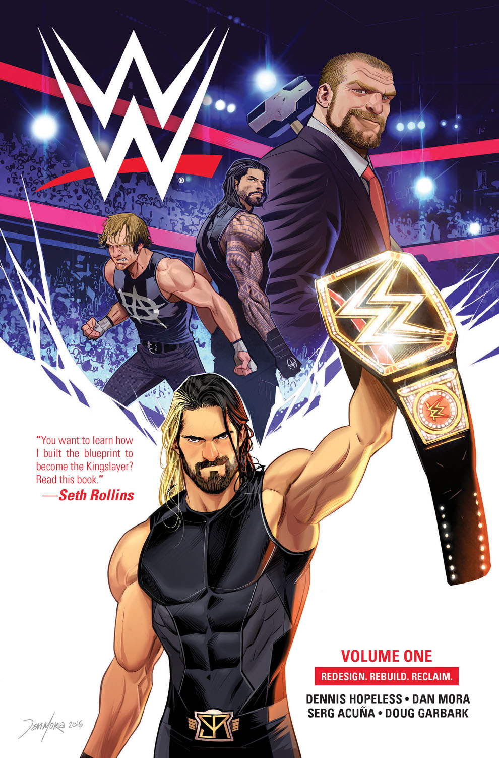 This image is the cover for the book WWE Vol. 1, WWE