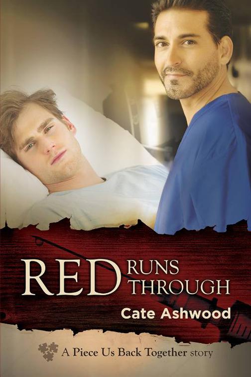 This image is the cover for the book Red Runs Through, Piece Us Back Together