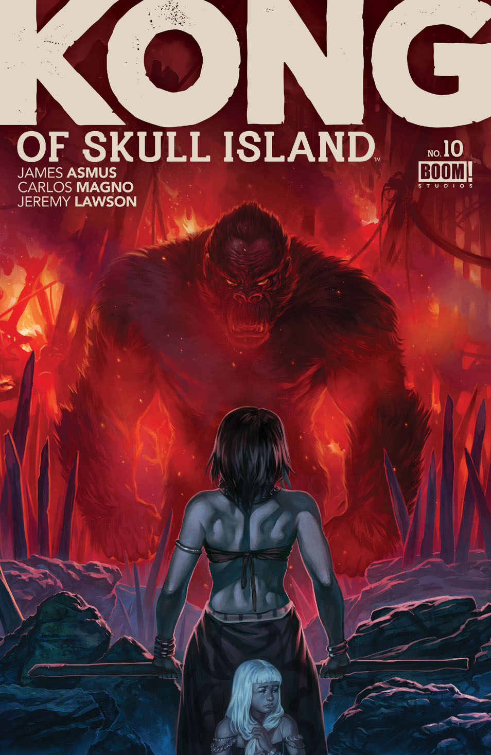 This image is the cover for the book Kong of Skull Island #10, Kong of Skull Island