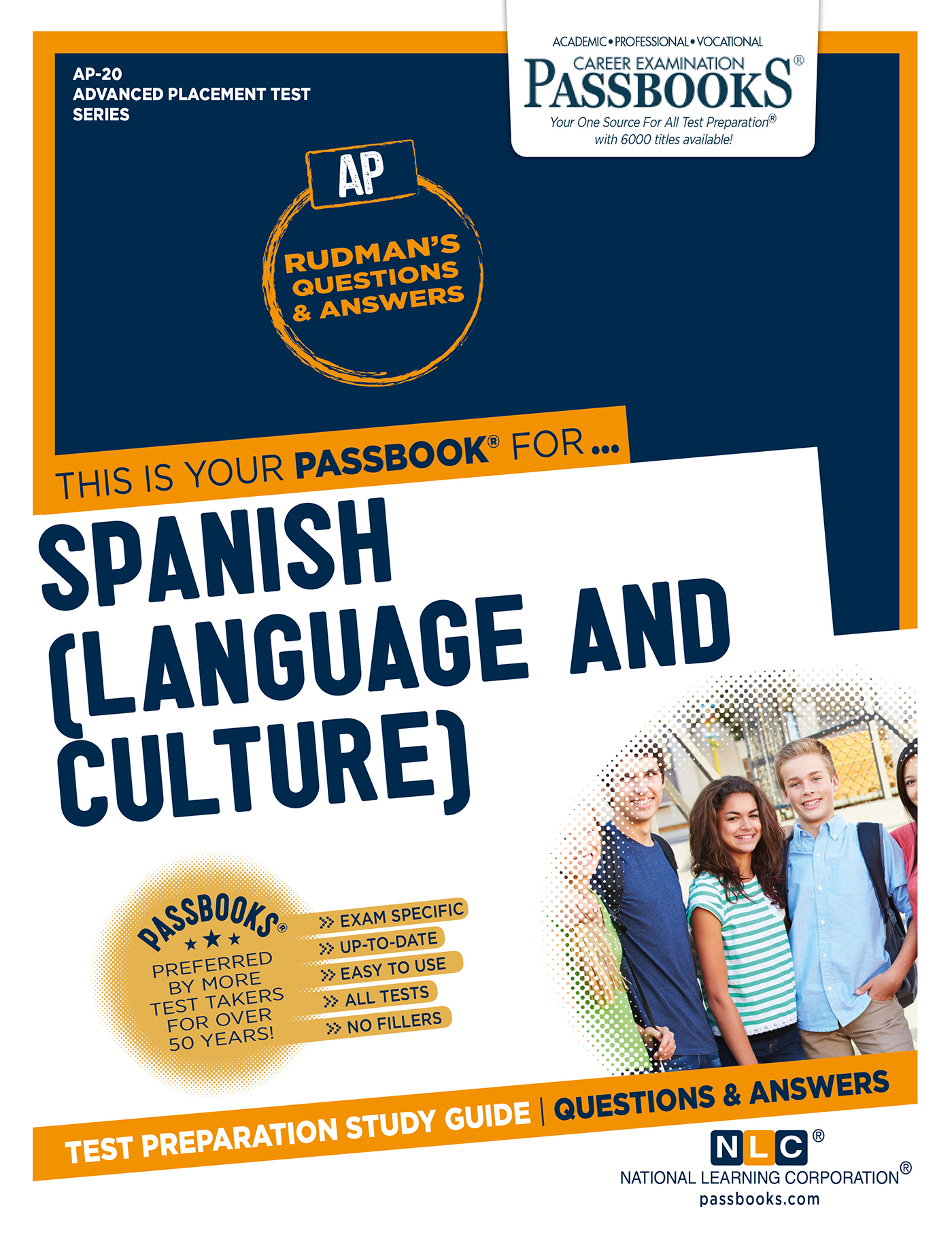 This image is the cover for the book SPANISH (LANGUAGE AND CULTURE), Advanced Placement Test Series (AP)