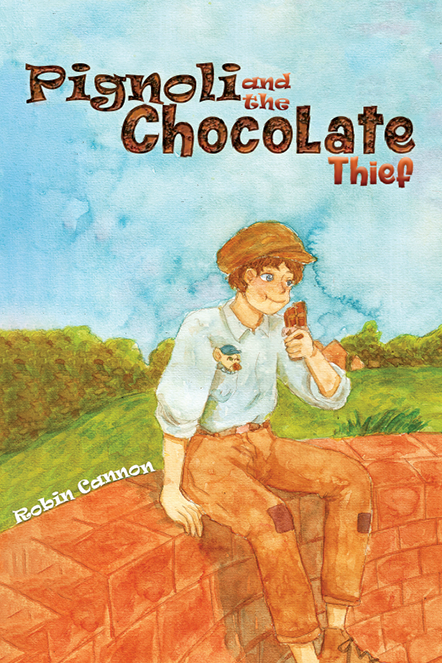 This image is the cover for the book Pignoli and the Chocolate Thief