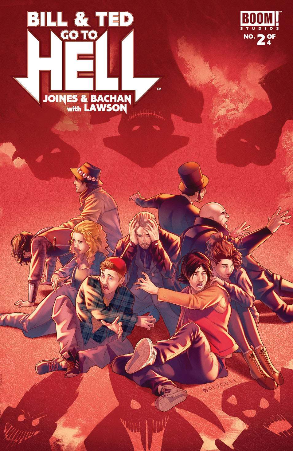 This image is the cover for the book Bill & Ted Go to Hell #2, Bill & Ted Go to Hell