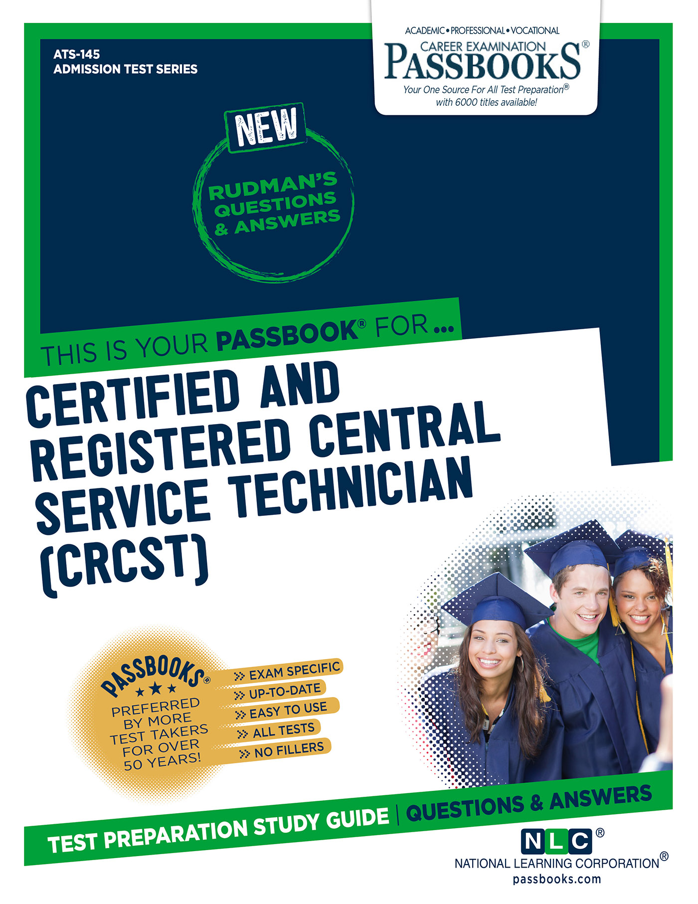 This image is the cover for the book Certified and Registered Central Service Technician (CRCST), Admission Test Series