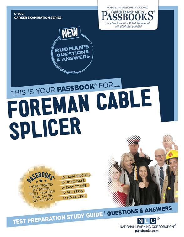 This image is the cover for the book Foreman Cable Splicer, Career Examination Series