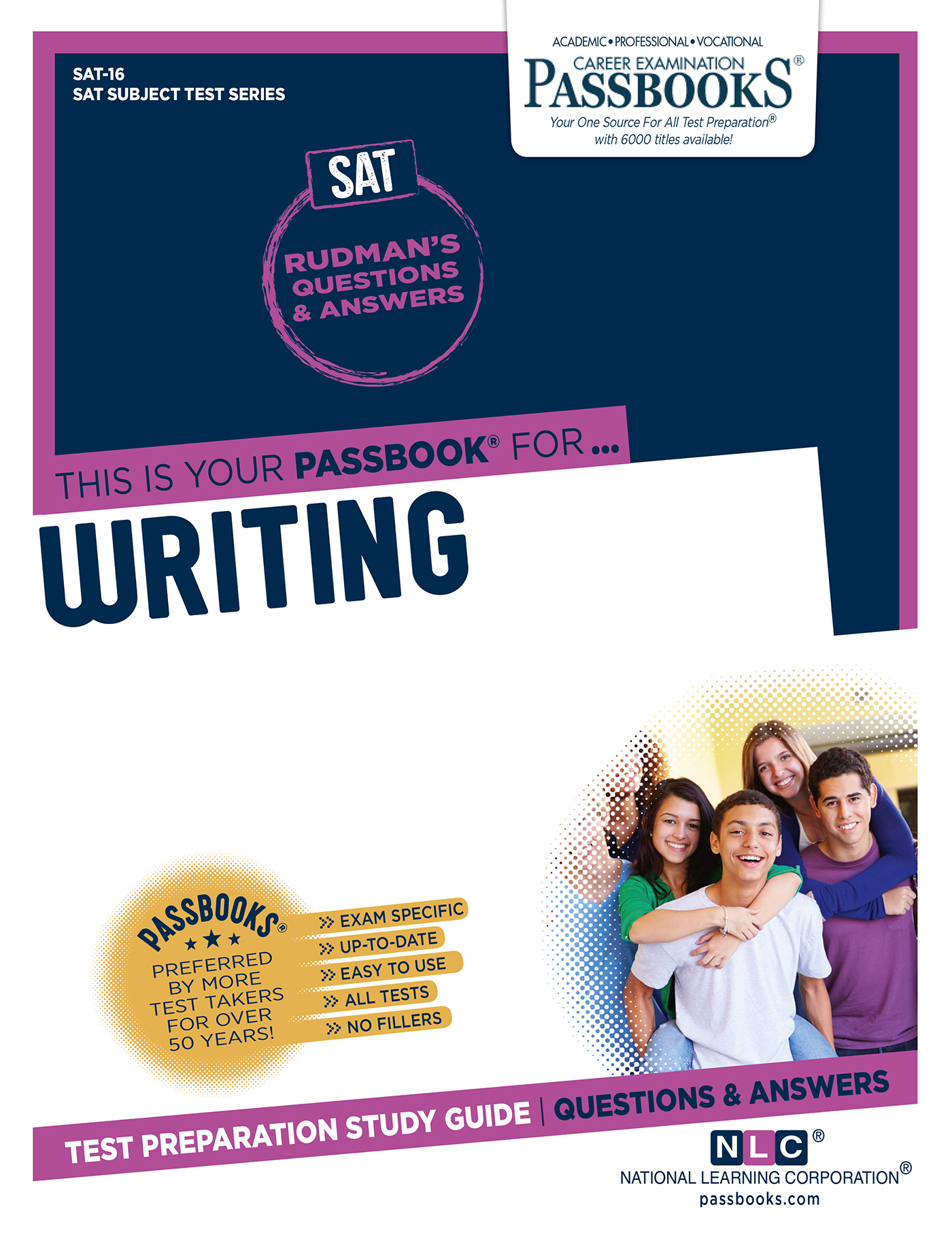 This image is the cover for the book WRITING, College Board SAT Subject Test Series