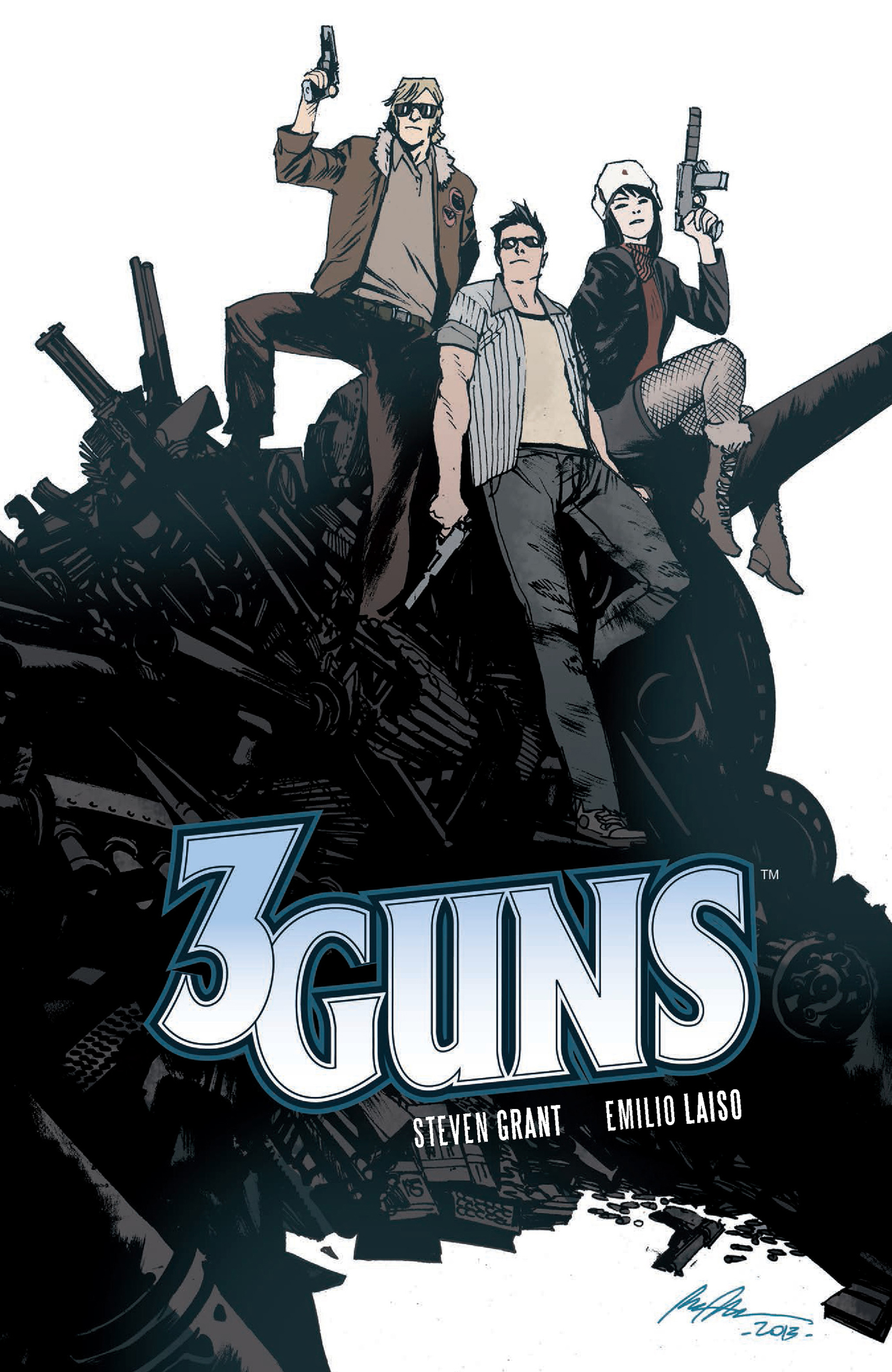 This image is the cover for the book 3 Guns