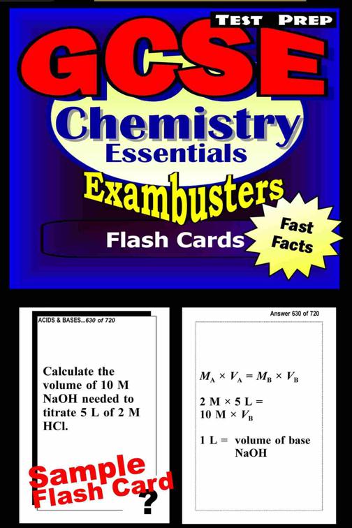 GCSE Chemistry Test Prep Review--Exambusters Flash Cards, Exambusters GCSE