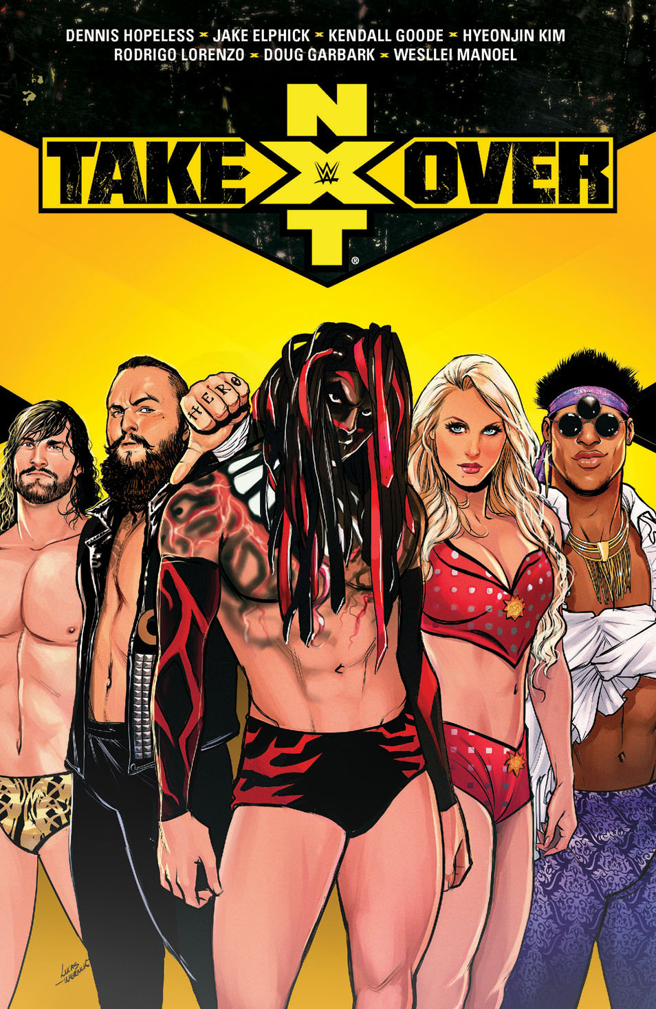 This image is the cover for the book WWE: NXT Takeover, WWE