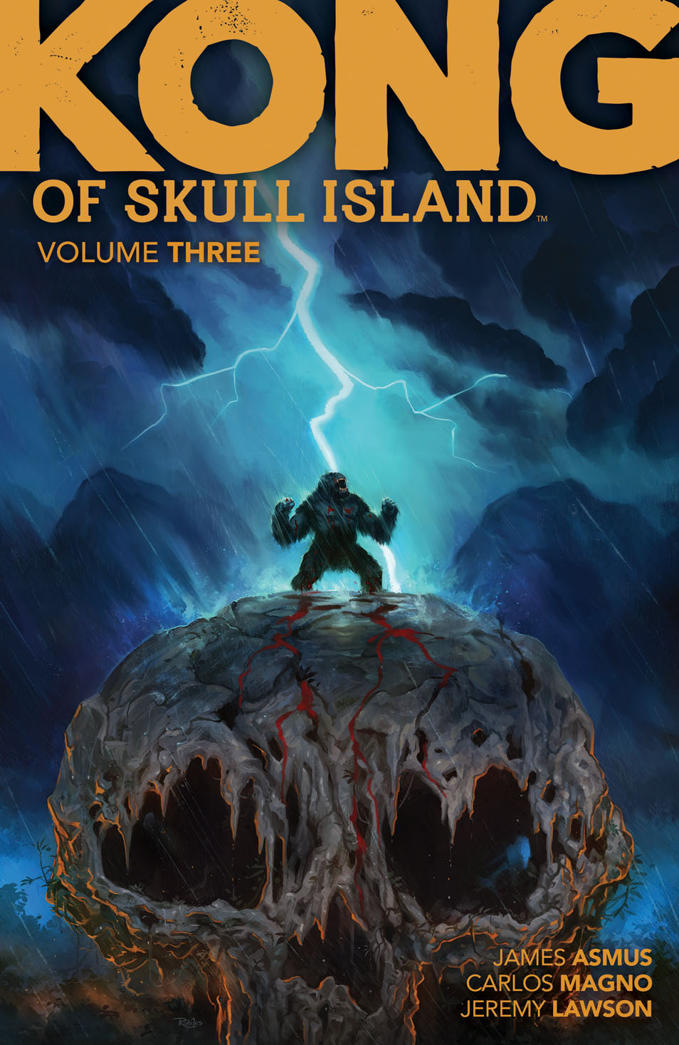 This image is the cover for the book Kong of Skull Island Vol. 3, Kong of Skull Island