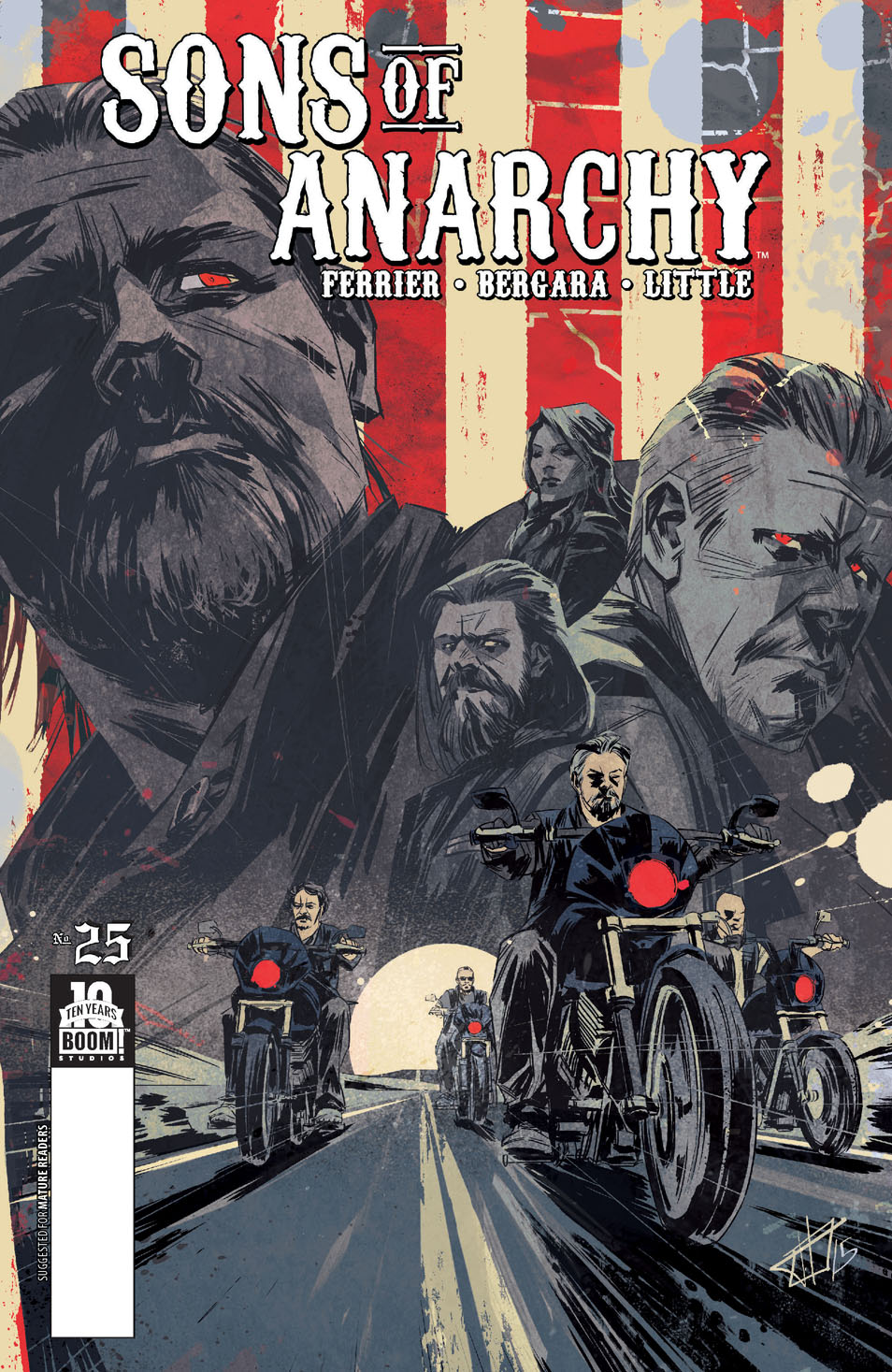 This image is the cover for the book Sons of Anarchy #25, Sons of Anarchy