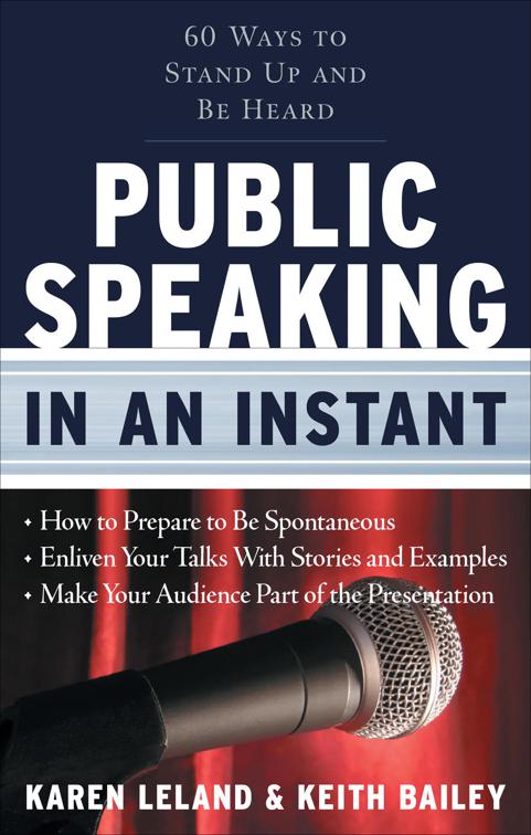 Public Speaking in an Instant, In an Instant
