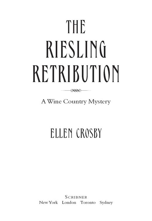 This image is the cover for the book Riesling Retribution, The Wine Country Mysteries