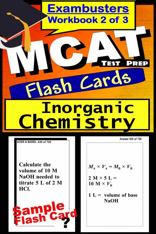 MCAT Test Prep Inorganic Chemistry Review--Exambusters Flash Cards--Workbook 2 of 3, Exambusters MCAT