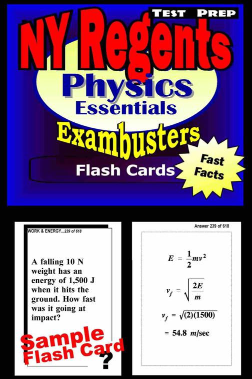 NY Regents Physics Test Prep Review--Exambusters Flashcards, Exambusters Regents