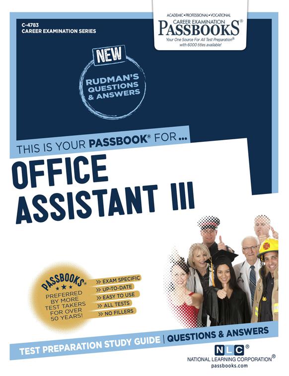 Office Assistant III, Career Examination Series