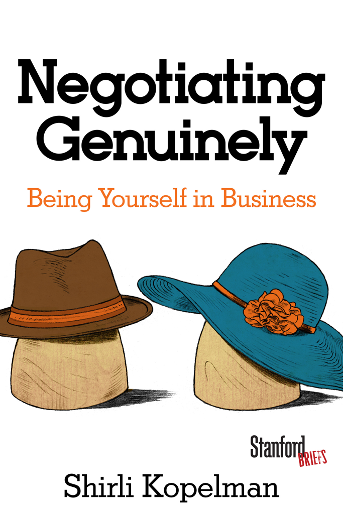 This image is the cover for the book Negotiating Genuinely, Stanford Briefs