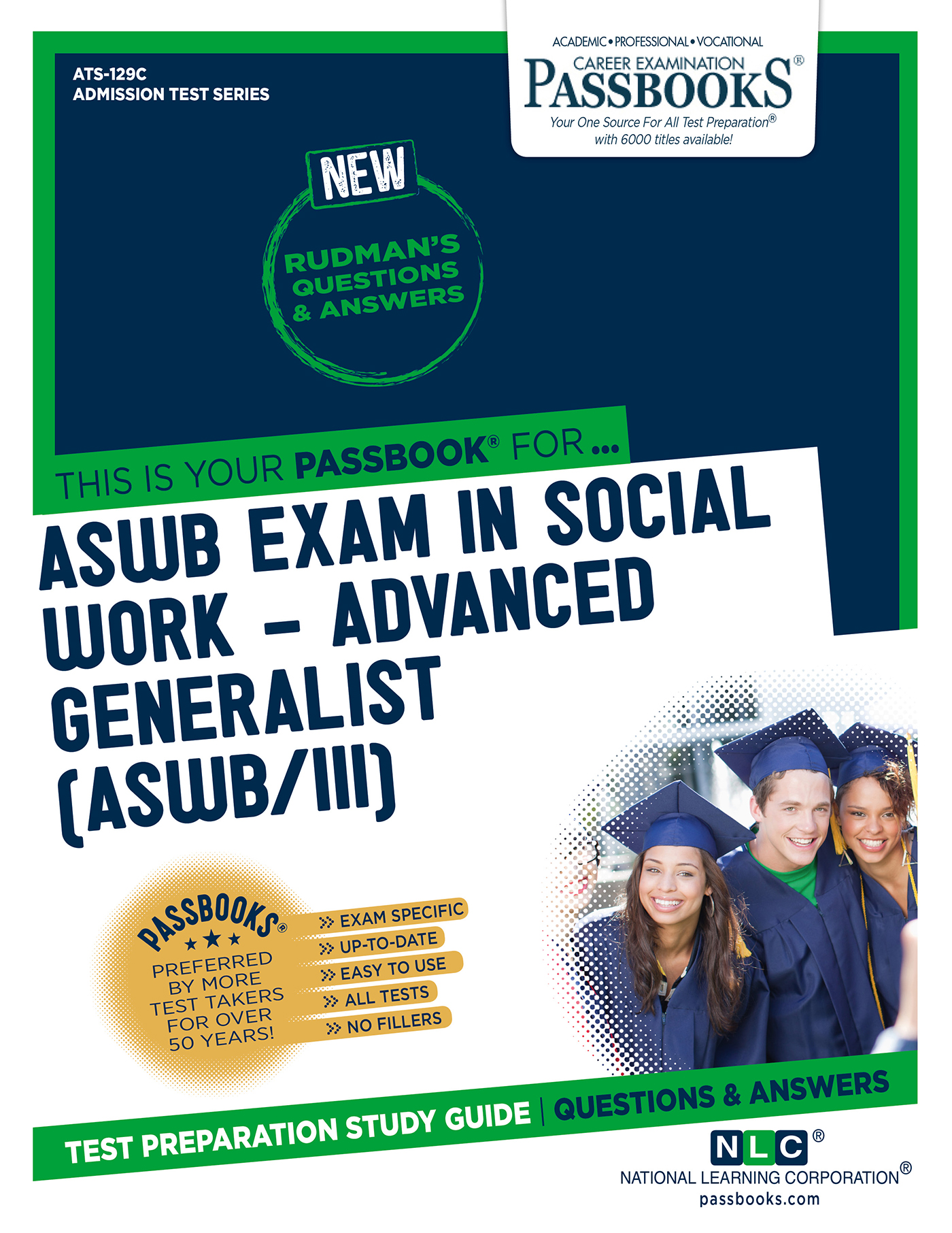 This image is the cover for the book ASWB EXAMINATION IN SOCIAL WORK – ADVANCED GENERALIST (ASWB/III), Admission Test Series