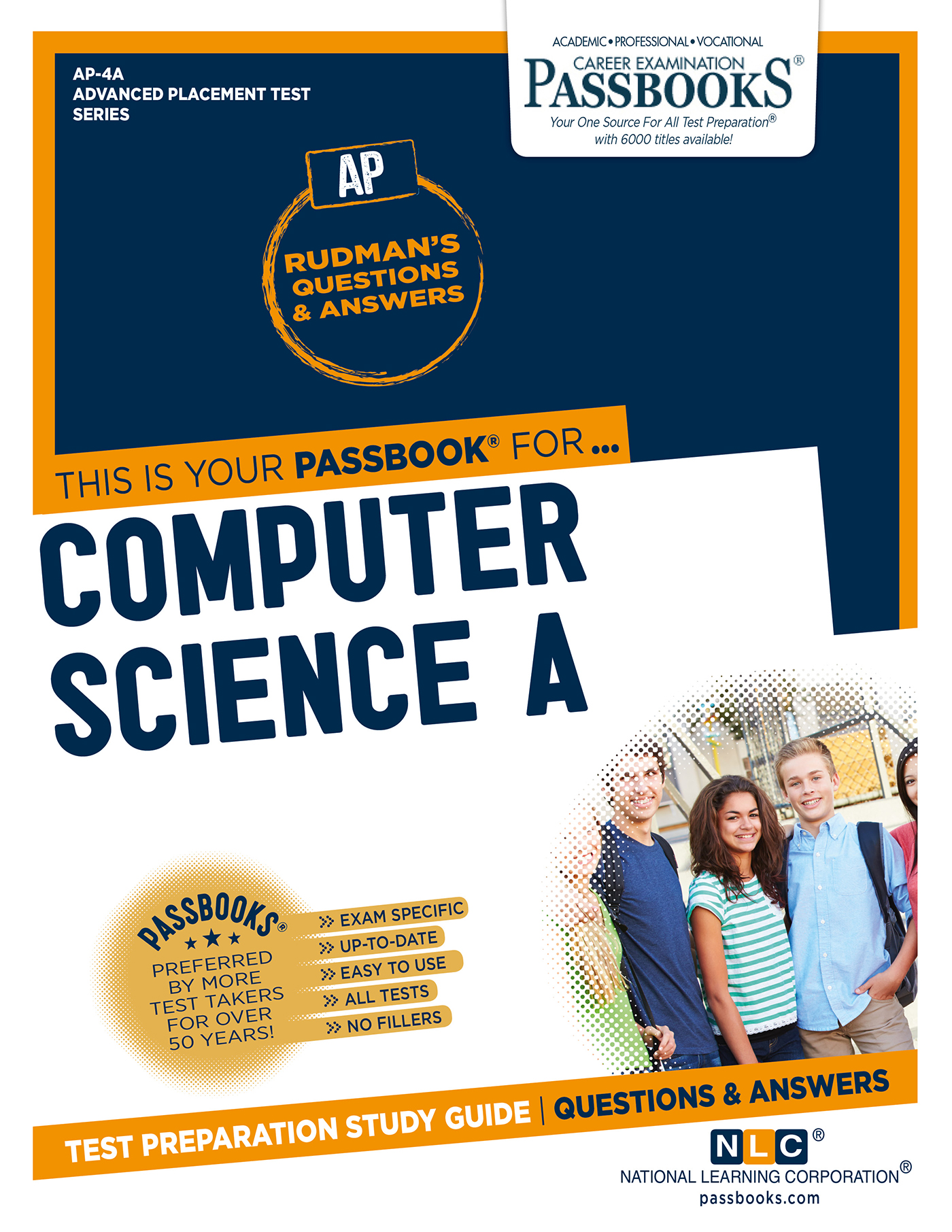 This image is the cover for the book COMPUTER SCIENCE A, Advanced Placement Test Series (AP)