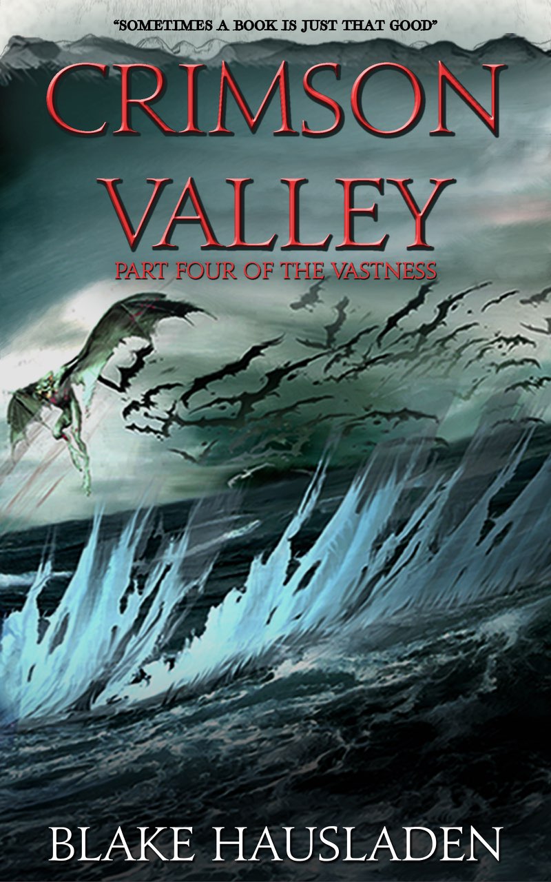 This image is the cover for the book Crimson Valley, The Vastness