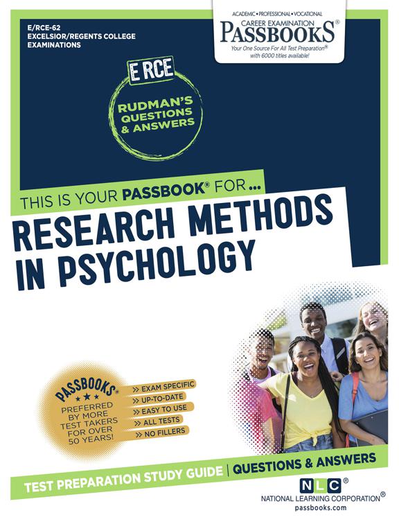 RESEARCH METHODS IN PSYCHOLOGY, Excelsior/Regents College Examination Series