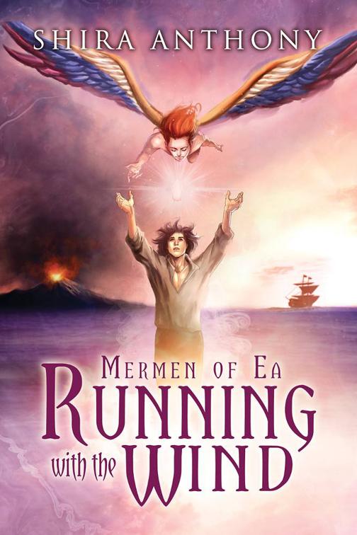 This image is the cover for the book Running with the Wind, Mermen of Ea Trilogy
