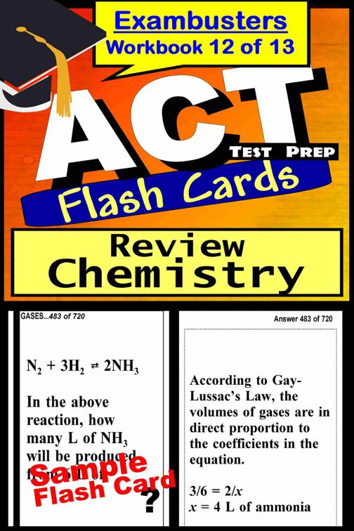 ACT Test Prep Chemistry Review--Exambusters Flash Cards--Workbook 12 of 13, Exambusters ACT
