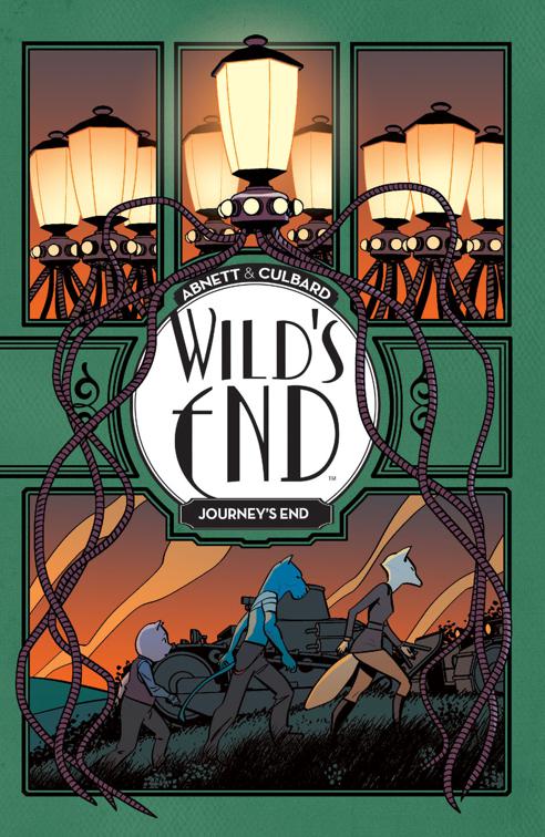 This image is the cover for the book Wild's End Vol. 3: Journey's End, Wilds End