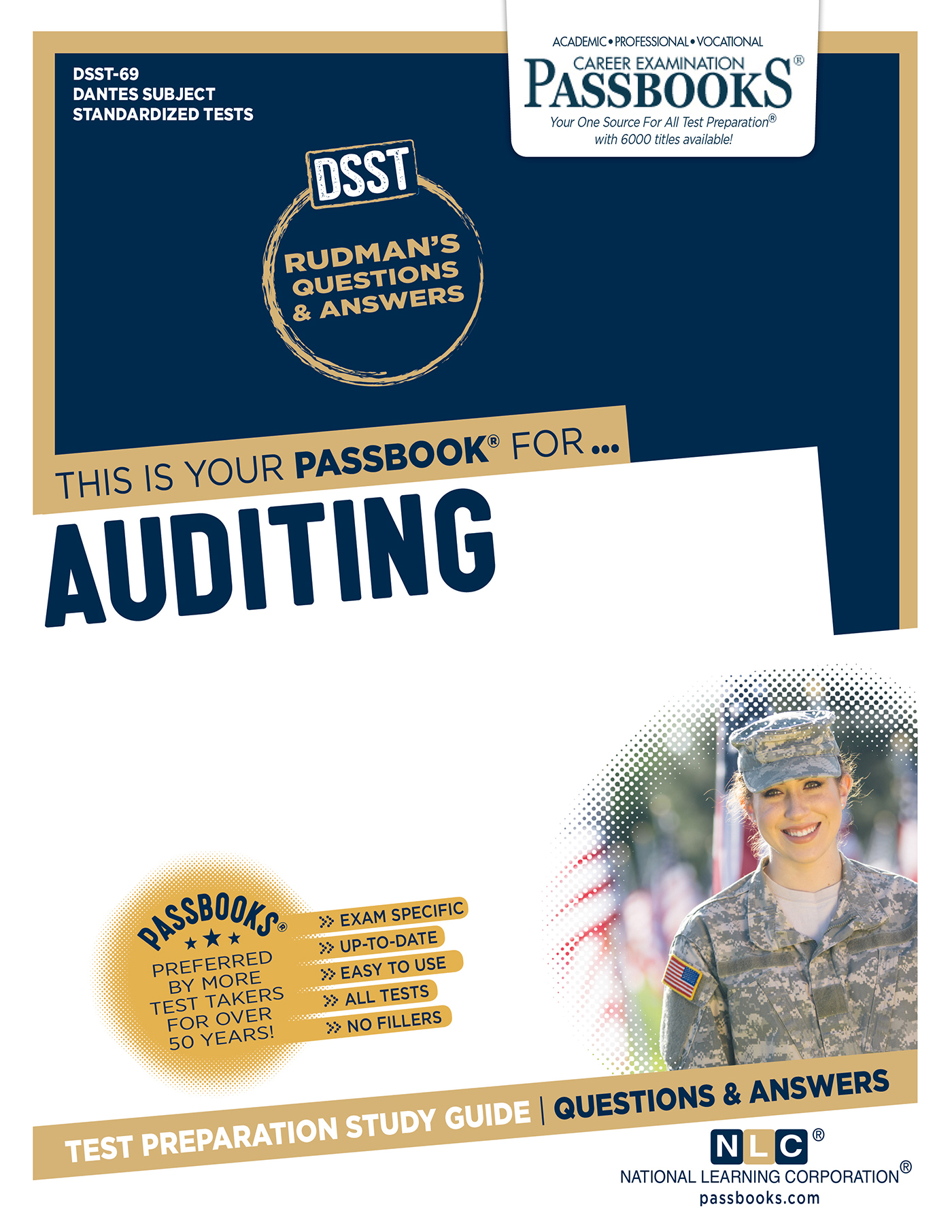 This image is the cover for the book AUDITING, DANTES Subject Standardized Tests (DSST)