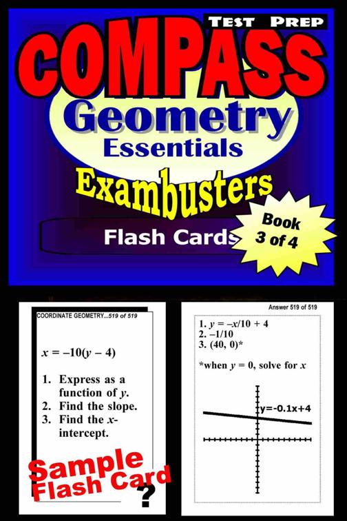 COMPASS Test Prep Geometry Review--Exambusters Flash Cards--Workbook 3 of 4, Exambusters Compass