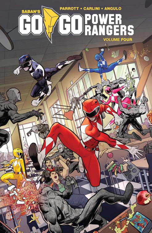 This image is the cover for the book Saban's Go Go Power Rangers Vol. 4, Saban's Go Go Power Rangers