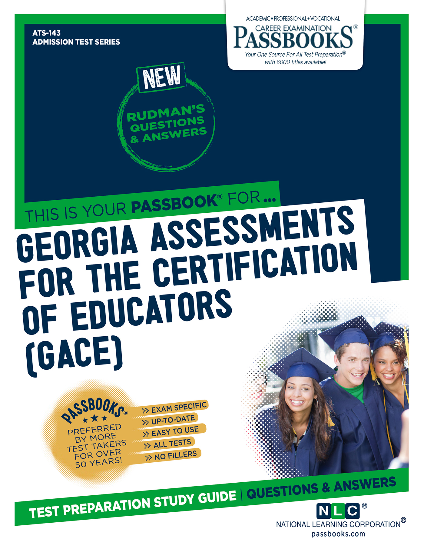 This image is the cover for the book Georgia Assessments for the Certification of Educators (GACE®), Admission Test Series