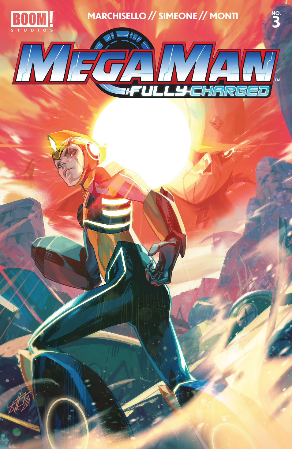 This image is the cover for the book Mega Man: Fully Charged #3, Mega Man: Fully Charged