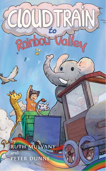 This image is the cover for the book Cloud Train to Rainbow Valley